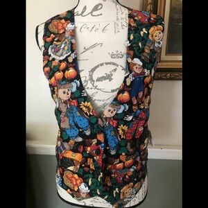 Rare Vintage 1980 Raggedy Ann & Andy Pumpkin Vest